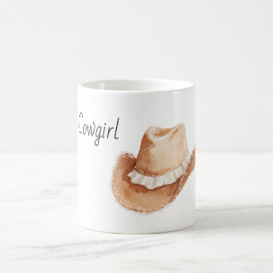 Cream White Lace Cowgirl Hat Coffee Mug