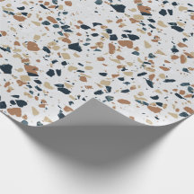 Cream White Modern Terrazzo Texture Pattern