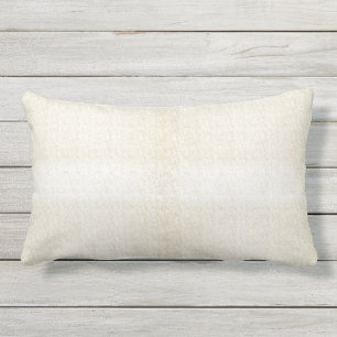 Cream with Shade Variation Outdoor Lumbar Pillow