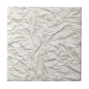 Cream Wrinkled Paper Texture Ceramic Tile