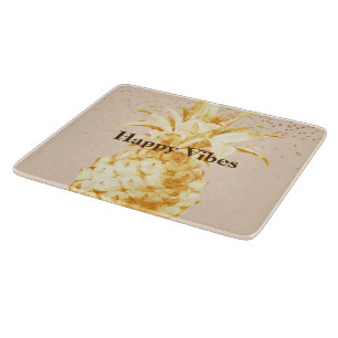 Cream Yellow Gold Pineapple Cutting Board