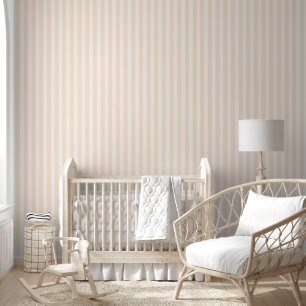 Cream Yellow Stripes Minimalist Wallpaper