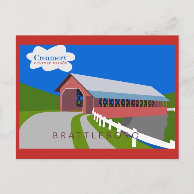 Creamery Covered Bridge Postcard (Front)