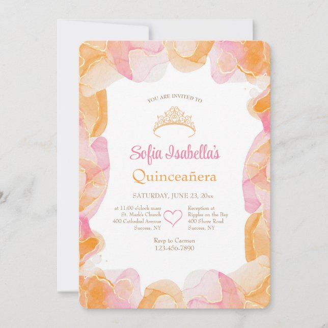 Creamsicle Colours Invitation (Front)