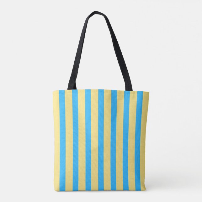 Creamsicle Green Striped Tote Bag (Back)