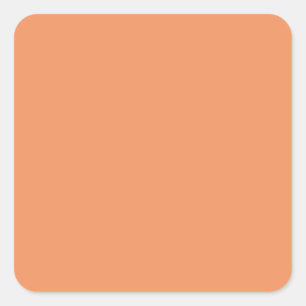 Creamsicle Orange F19360 Colour, Option for Image Square Sticker