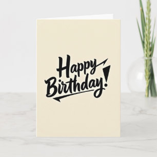 Creamy Background Birthday Card