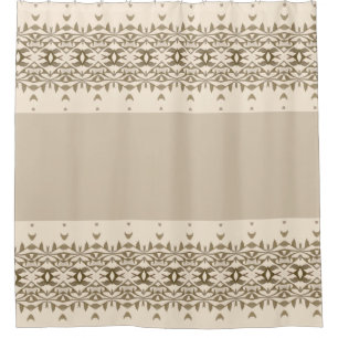 Creamy Beige With Coppery Brown Shower Curtain