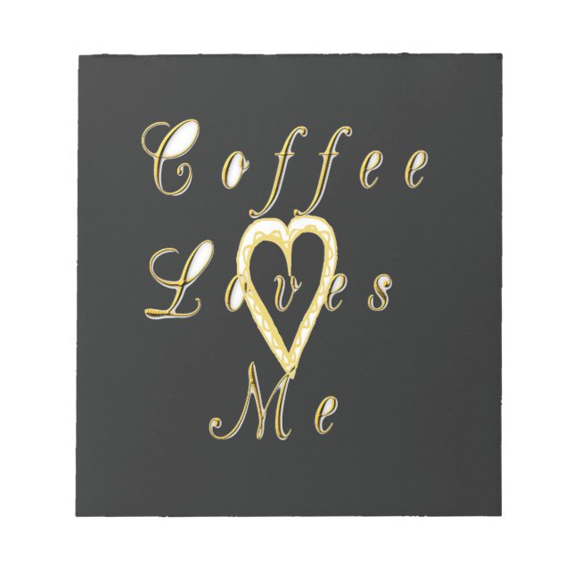 Creamy Coffee Lovers Design Notepad (Front)