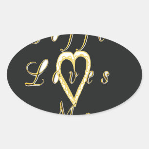 Creamy Coffee Lovers Design Oval Sticker