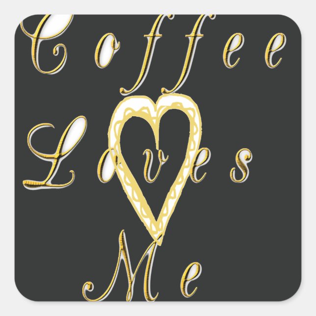 Creamy Coffee Lovers Design Square Sticker (Front)