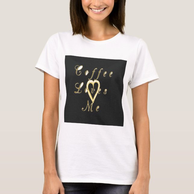 Creamy Coffee Lovers Design T-Shirt (Front)