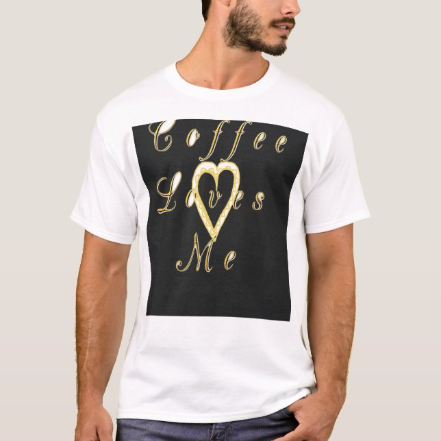 Creamy Coffee Lovers Design T-Shirt (Front)