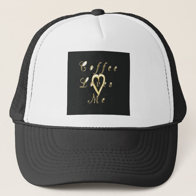 Creamy Coffee Lovers Design Trucker Hat (Front)