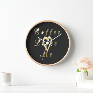Creamy Coffee Lovers Design Wall Clock