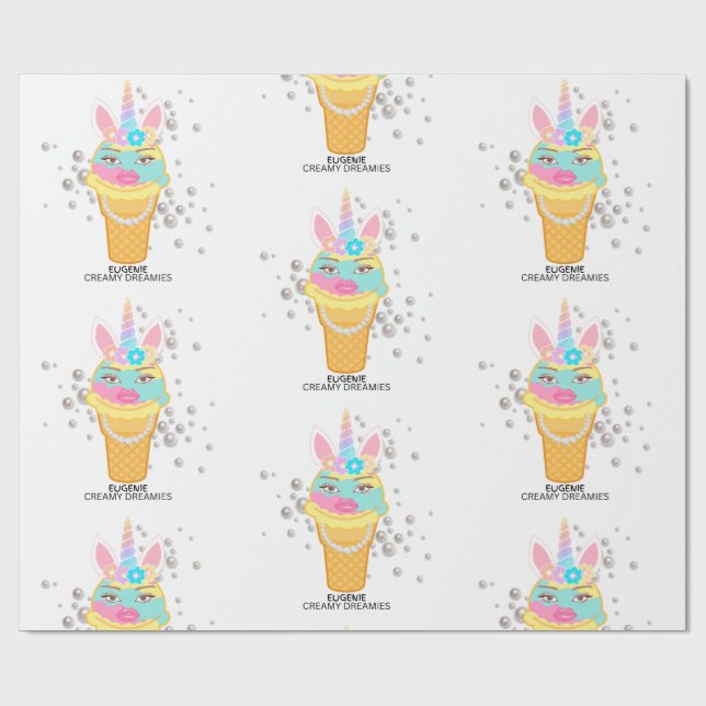 Creamy Dreamies Birthday Wrapping Paper (Flat)