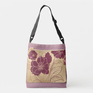  Creamy Floral Powder AI art   Crossbody Bag