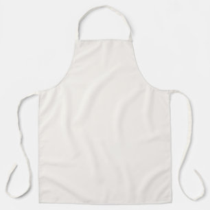 Creamy Floral White Solid Colour Apron