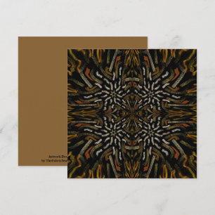 Creamy Golden Yellows Raked Pattern On Black Card