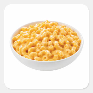 Creamy Macaroni and Cheese Bowl Square Sticker