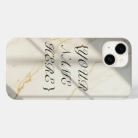 Creamy Marble Monogram Barely There iPhone Case
