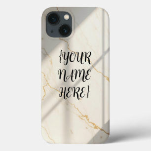Creamy Marble Monogram iPhone 13 Case