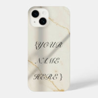 Creamy Marble Monogram Slim Fit iPhone Case