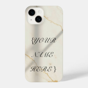 Creamy Marble Monogram Slim Fit iPhone Case