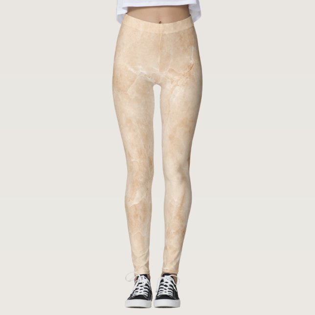 Creamy Marble Texture Leggings (Front)