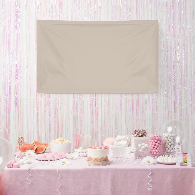 Creamy Mushroom Solid Colour Banner (Party)