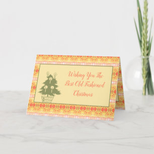 Creamy Patterned Designer Holiday Card