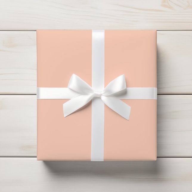 Creamy Peachy Pink Blush Solid Colour Wrapping Paper (Creator Uploaded)