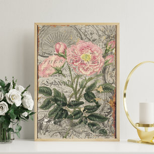 Creamy-Powder Rose Decoupage Tissue Paper