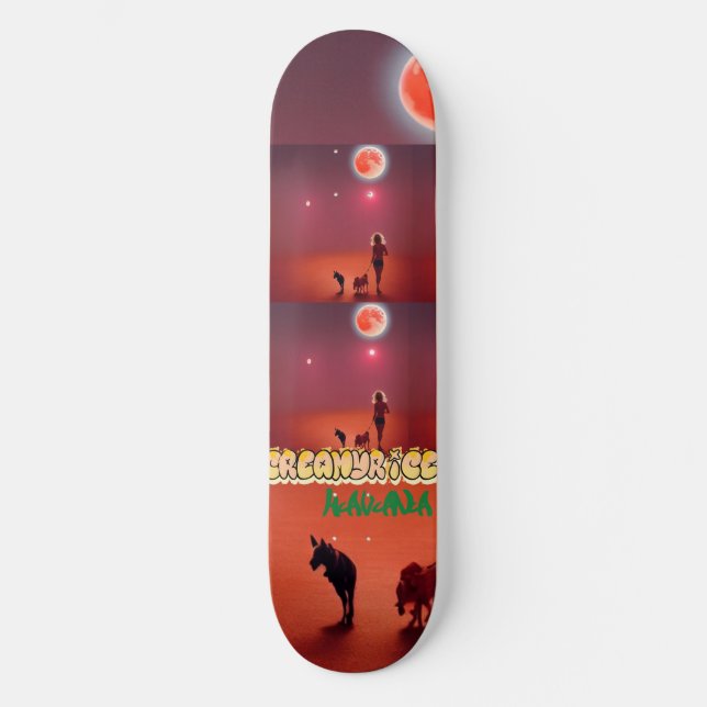 Creamy Rice Havana #5 "Over-Stylised Dogwalk" Skateboard (Front)