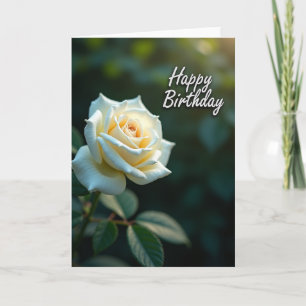 Creamy Rose Birthday Card