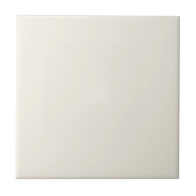 Creamy White Solid Colour Ceramic Tile (Front)
