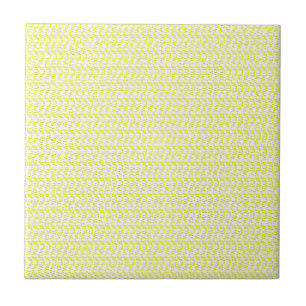 Creamy Yellow Weave Mesh Look Ceramic Tile