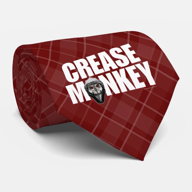 Crease Monkey (Hockey Goalie) Tie (Rolled)