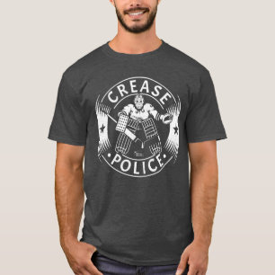 Crease Police Hockey Goalie Netminder T-Shirt
