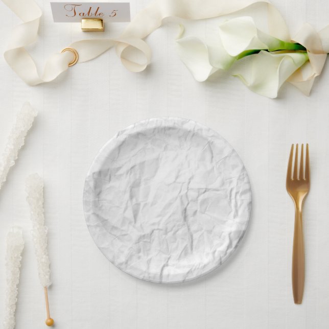 Creased Paper Paper Plate (Wedding)
