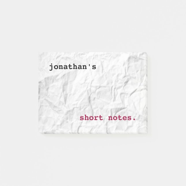 Creased Paper Post-it Notes (Front)