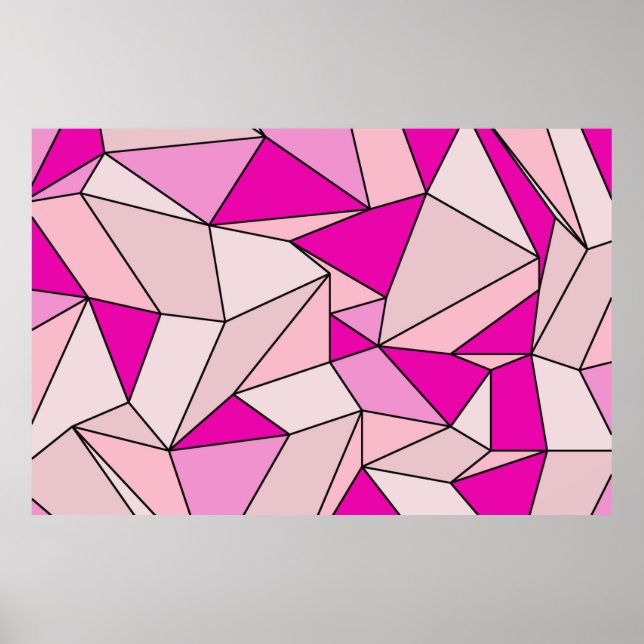 "Creases" Shades of Pink Extra Large Print (Front)