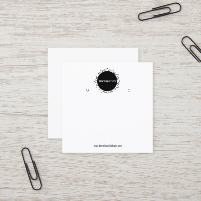 Creat Your Custom Logo Earring Display Card  (Front/Back In Situ)