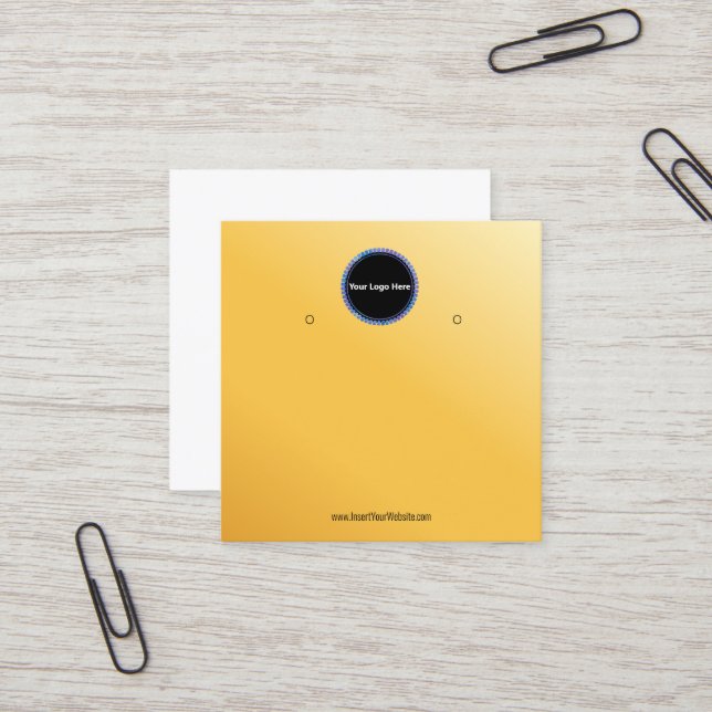 Creat Your Custom Logo Earring Display Card  (Front/Back In Situ)