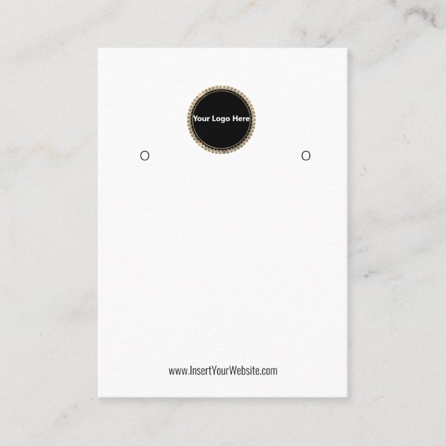 Creat Your Custom Logo Earring Display Card  (Front)