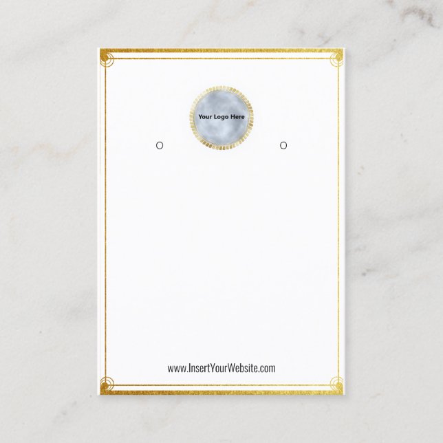 Creat Your Custom Logo Earring Display Card  (Front)