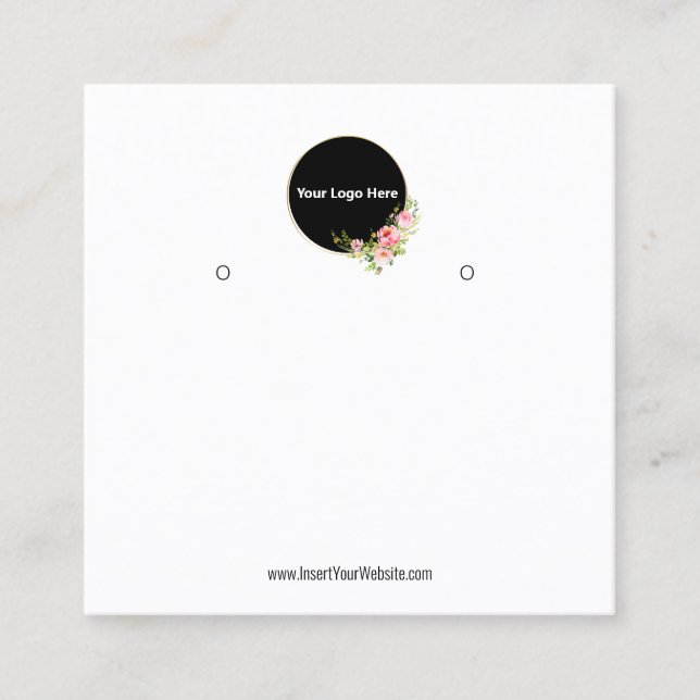 Creat Your Custom Logo Earring Display Card  (Front)