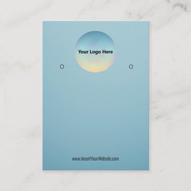 Creat Your Custom Logo Earring Display Card  (Front)