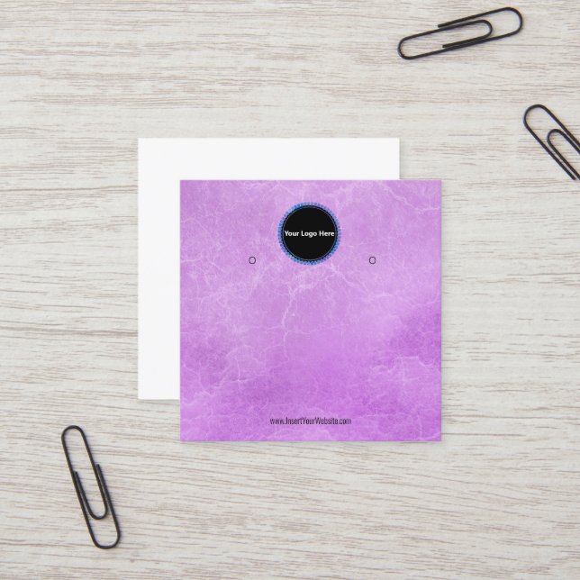 Creat Your Custom Logo Earring Display Card  (Front/Back In Situ)