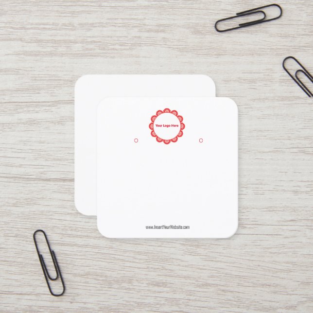 Creat Your Custom Logo Earring Display Card  (Front/Back In Situ)